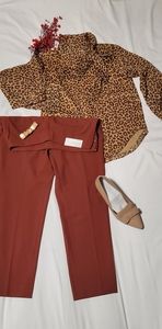 Ann Taylor-High Rise Ankle Pant - Curvy Fit